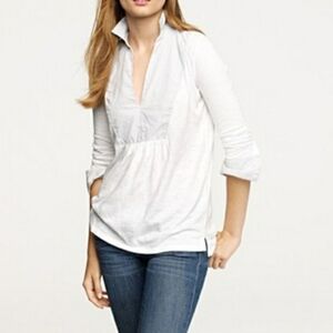 J. Crew VINTAGE cotton Chambray bib tunic top XXS